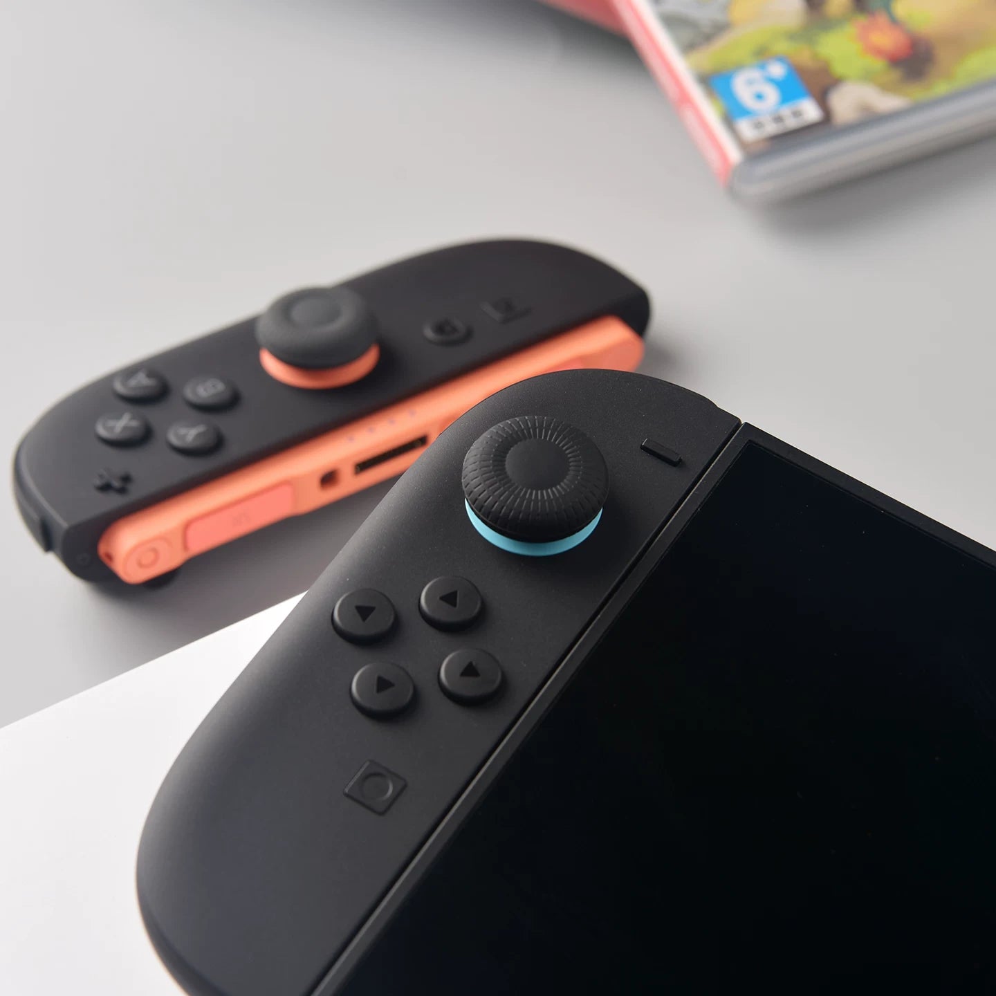 Qırmızı çaplı Nintendo Switch silikon rokçu qoruyucu örtük NS Joycon tutacaq qapağı Lite Animal Crossing-ə uyğunlaşır bərk rəngli kiçik təzə şirin pişik pəncəsi açar qapağı sürüşməyə qarşı oled rokçu qapaq