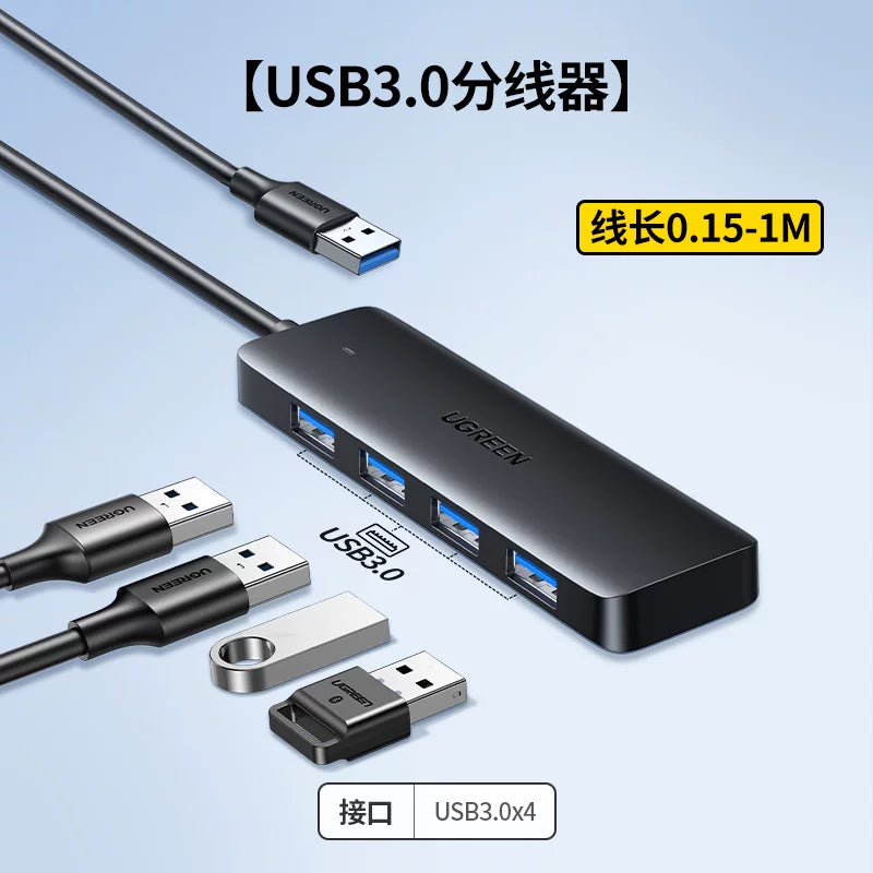 Green Alliance usb genişləndirici dəsti splitter fiş çox portlu typec uzatma hub3.0 xarici adapter u disk enerji təchizatı ilə konvertasiya noutbuk planşet stolüstü usp multi-interfeys genişləndirilməsi dok - 2