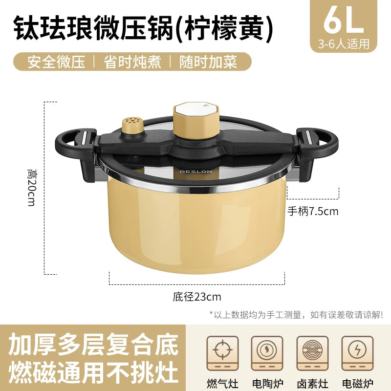 Deshilang mikro təzyiqli soba şorba qabı şorba qazanı emaye qazan məişət güveç qazanı emaye qazanı induksiya sobası qaz bişirən şorba kovası