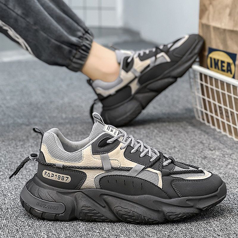 Yay Kişi Ayaqqabıları Mesh Nəfəs ala bilən İdman Ayaqqabıları Rend Lace Up