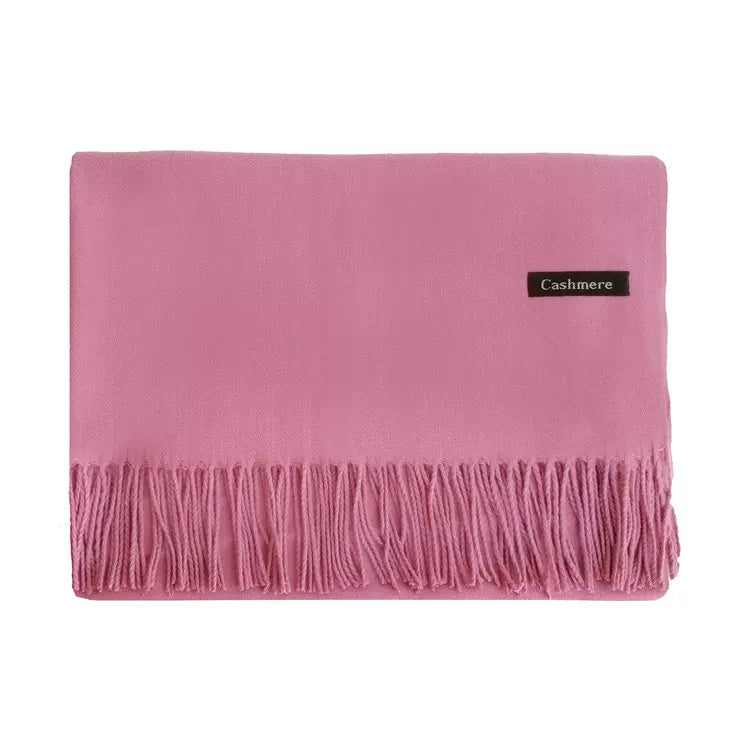 2024 monoxrom püskül şal qalınlaşdırılmış qış şarfı