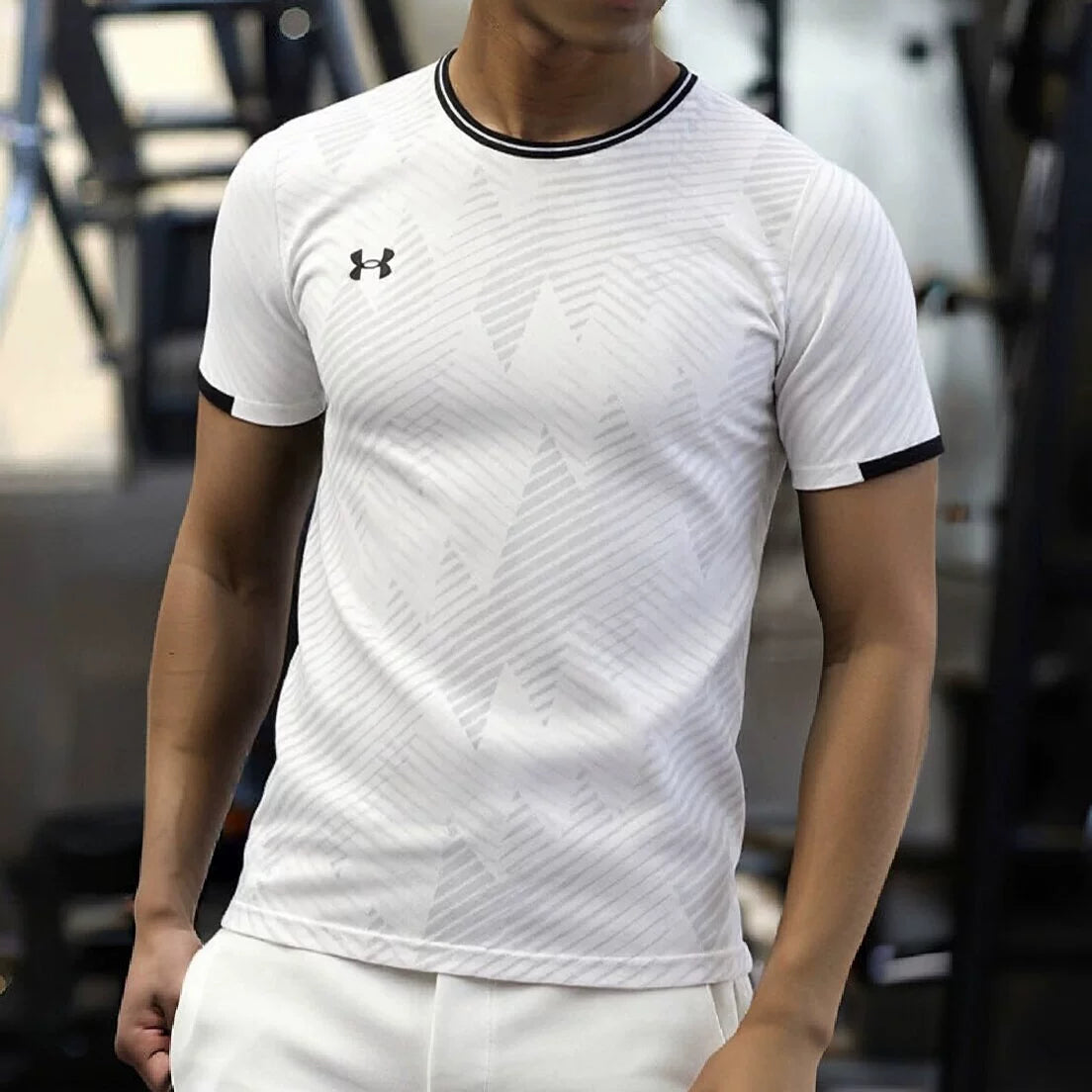 UA Under Armour tez quruyan qısaqol kişilər üçün orijinal yay nəfəs alan fitnes geyimi idman məşq gödəkçəsi tez quruyan köynək
