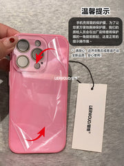 Apple 17 mobil telefon qutusu üçün uyğundur iphone16promax buz şüşəsi qutusu 14 sadə yeni stil 13 internet məşhur qadın modeli 14pro düz rəngli 15pro hər şey daxil obyektiv 16/15pro məşhur mobil telefon qutusu