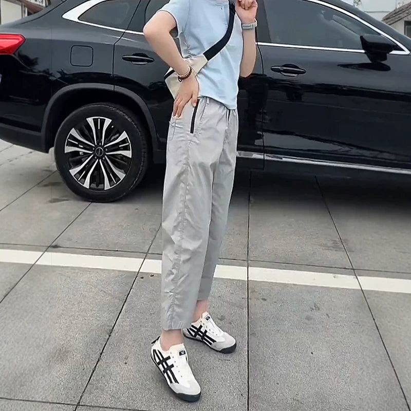 Qadınlar üçün tez quruyan gündəlik şalvar, yay nazik model, böyük ölçüdə, bir az dolğun, armud formalı, boş və arıqladıcı, gündəlik doqquz nöqtəli hərəm şalvarı