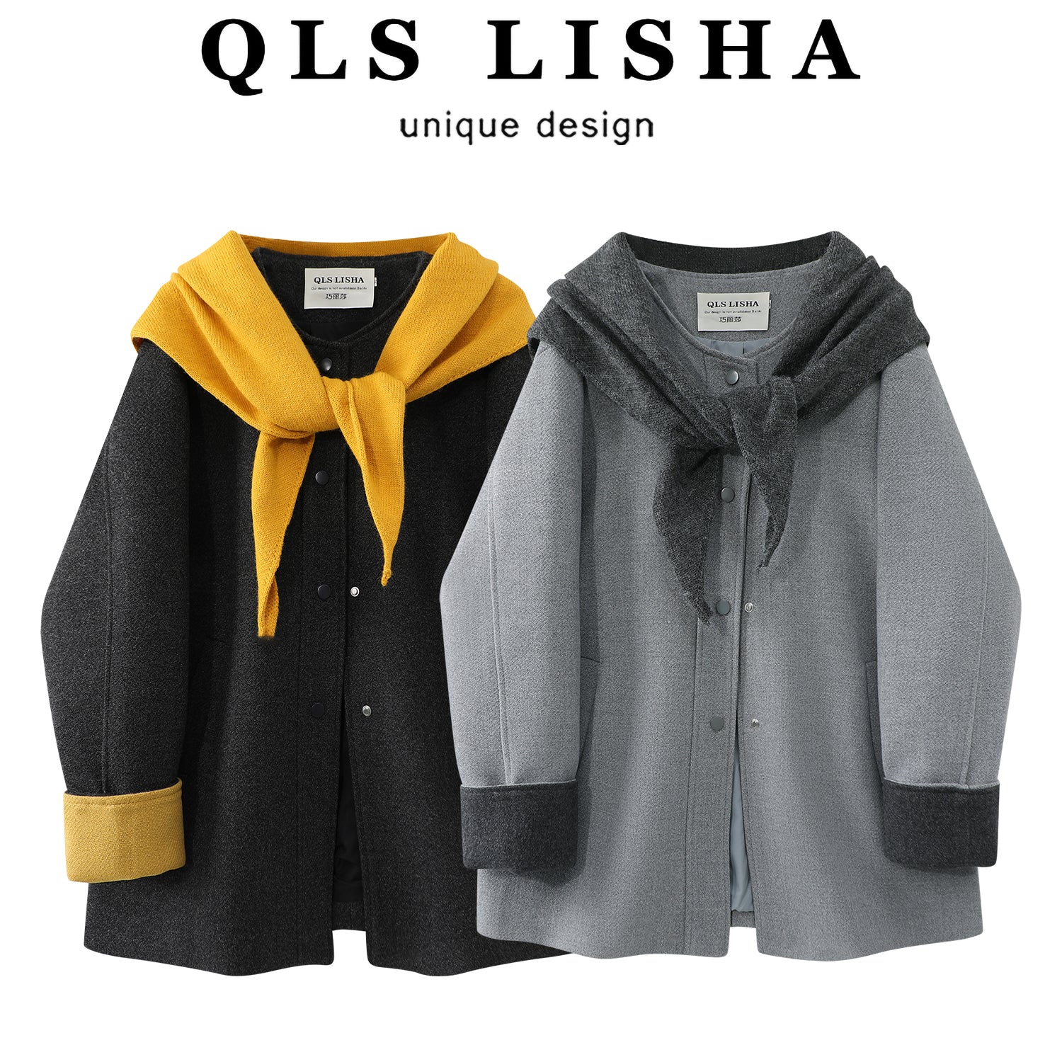 Cholisa Koreya üslubunda qadınlar üçün yun palto, yüksək keyfiyyətli Hepburn üslubunda, 2025-ci il üçün yeni orta uzunluqlu payız və qış yun paltosu