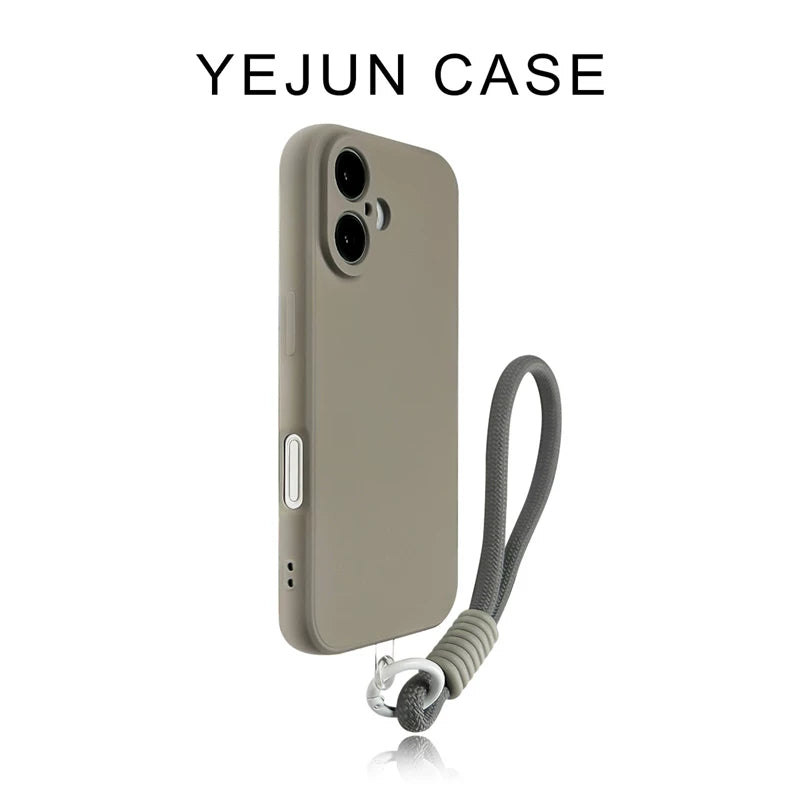 Yejun 17 Apple 16 mobil telefon qutusu üçün uyğundur Rubik kubu düz kənar maye silikon iphone16promax bərk rəngli ot bənövşəyi 15pro yüksək səviyyəli məna 14 incə dəlik hər şey daxil 13 isti model 12 yumşaq qabıq 16plus