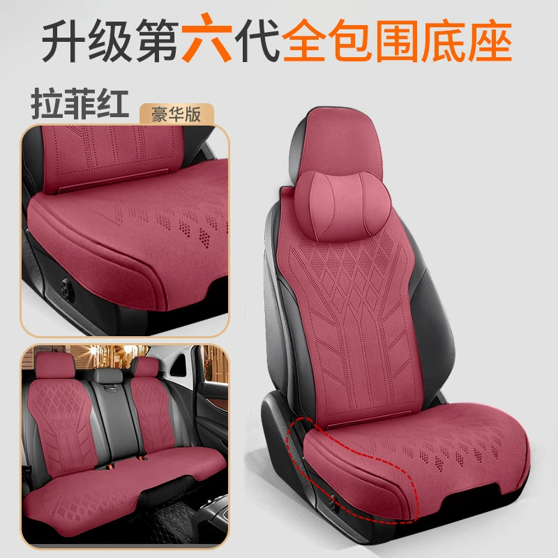 2025 Avtomobil Oturacaq Yastığı Bütün Mövsüm Universal Oturacaq Yastığı Zamşa Qış İstilik Oturacaq örtüyü Kiçik Bel Süet Yarım Ətraflı