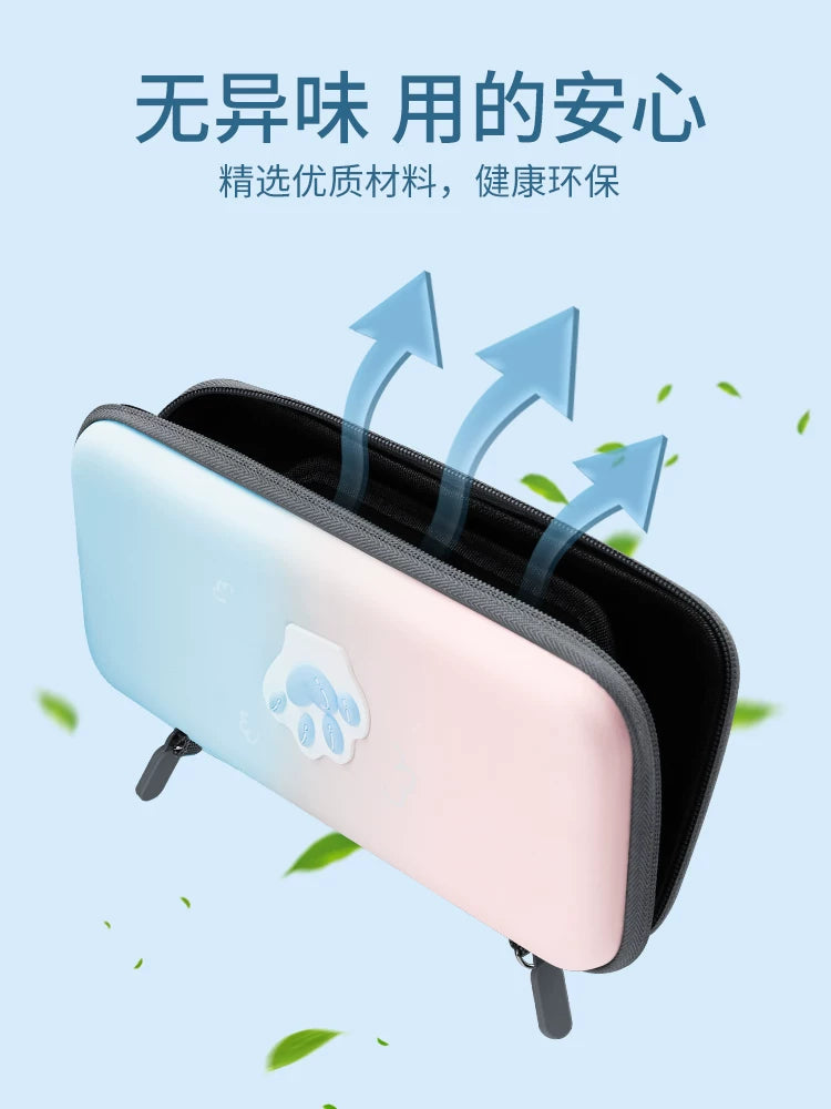 Youchengbang keçid saxlama çantası Nintendo ns2 qoruyucu qutu, sevimli pişik pəncəsi 2 nəsil oyun qutusu, ikinci nəsil ana qutu, şəhərətrafı sərt çanta qutusu, portativ böyük tutumlu lite aksesuarların tam dəsti üçün uyğundur