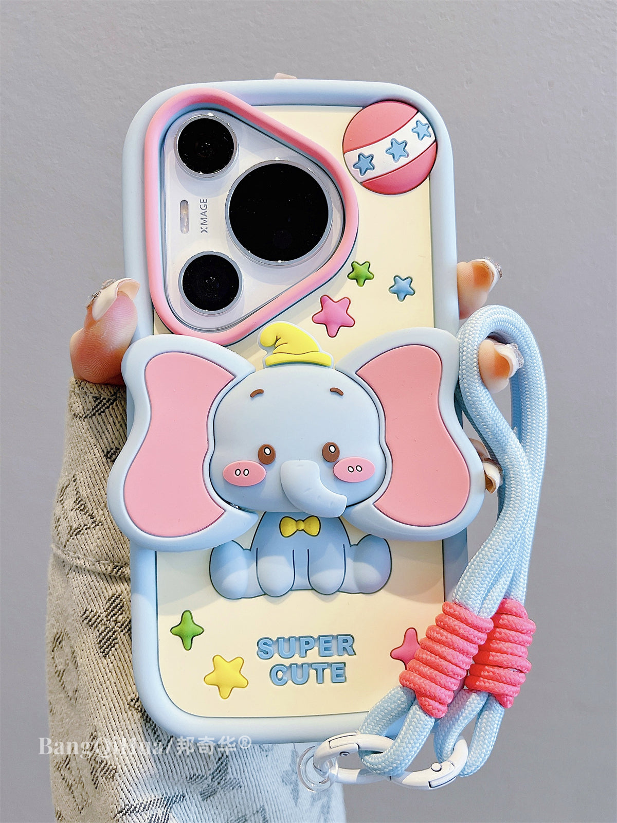 Huawei pura70pro+ üçün uyğundur yeni mobil telefon qutusu 70Ultra üçölçülü cizgi filmi Dumbo mate80pro silikon qutu mate60/70pro sevimli pura80pro əyləncəli P60 internet ünlü