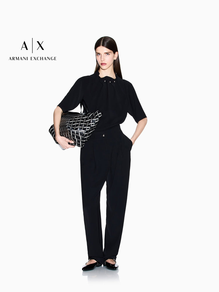 ARMANI EXCHANGE / Armani Payız/Qış Yeni Qadın Geniş Ayaqlı Boş Düz Fit Gündəlik Şalvar