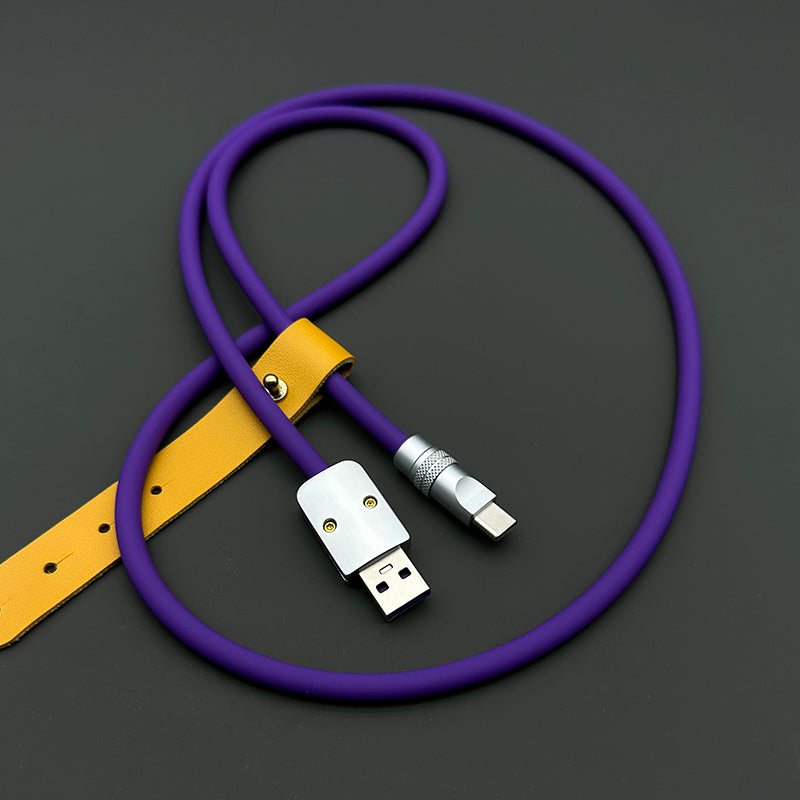 Apple IPHONE mobil telefonu üçün uyğun maye yumşaq silikon LIGHTNING avtomobili üçün şarj məlumat kabeli USB uzadılması