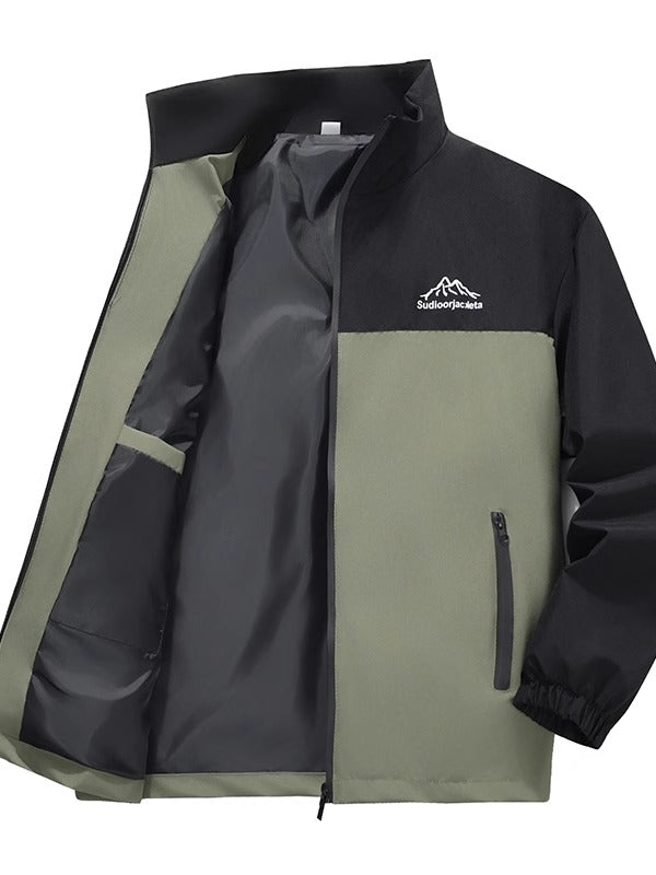 Kişilər üçün yaz və payız üst geyimləri: Dəbli və çoxfunksiyalı dayaqlı gödəkçə, külək və suya davamlı, nazik və boş forma