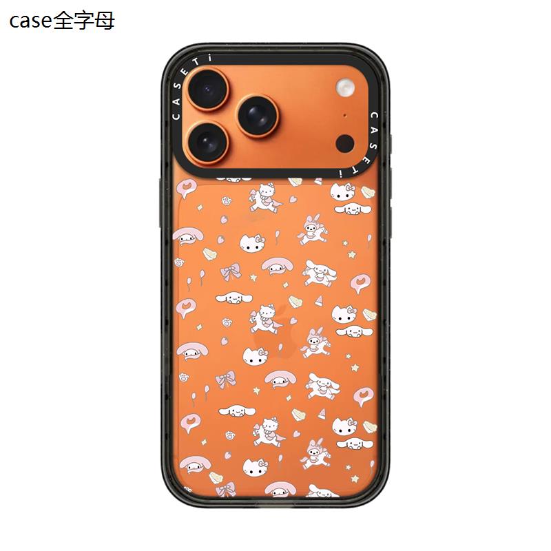 CASE Hello Kitty Hamburger Etiket Telefon Qutusu, iPhone 17 Pro Max Telefon Qutusu ilə Uyğundur 16/15/14 Plus, Trend Brend, Populyar Onlayn Məşhur Stil, Maqnit Əlavəsi