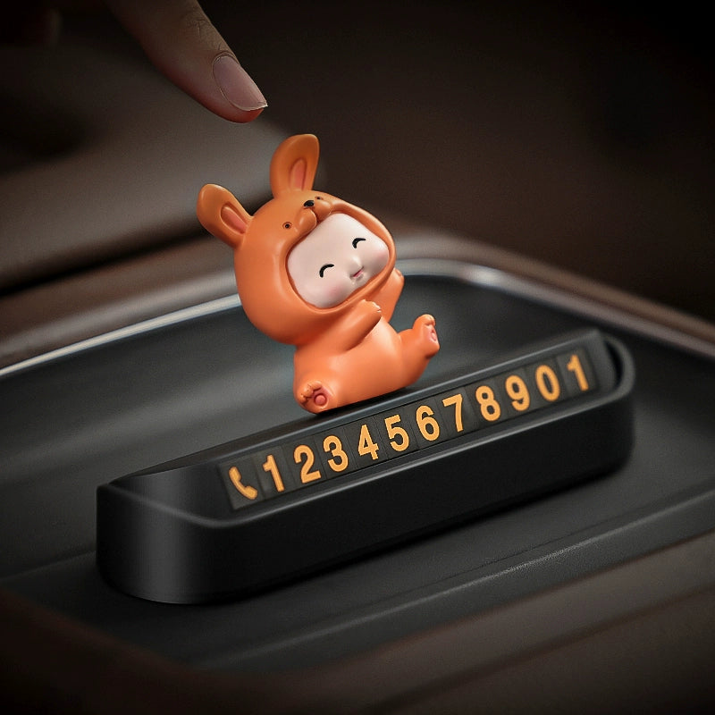 Tuhao FA İt Döyüşən Avtomobil Müvəqqəti Dayanacaq Telefon Nömrəsi İşarəsi Avtomobil Dekorasiyası Avtomobil Müvəqqəti Parkinq Kartı Dayanacaq Kartı