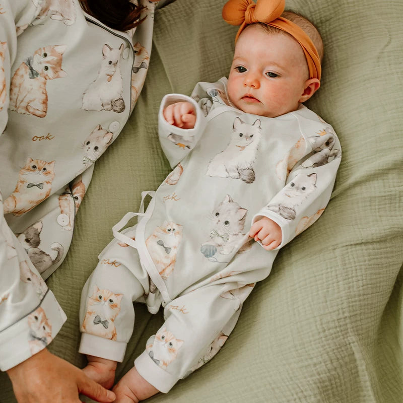 Palıd Ailəsi Təmiz Pambıq Körpə Geyimləri, Yenidoğulmuş Romperlər, Uzunqol Körpə Geyimləri, Sürünən Kostyum