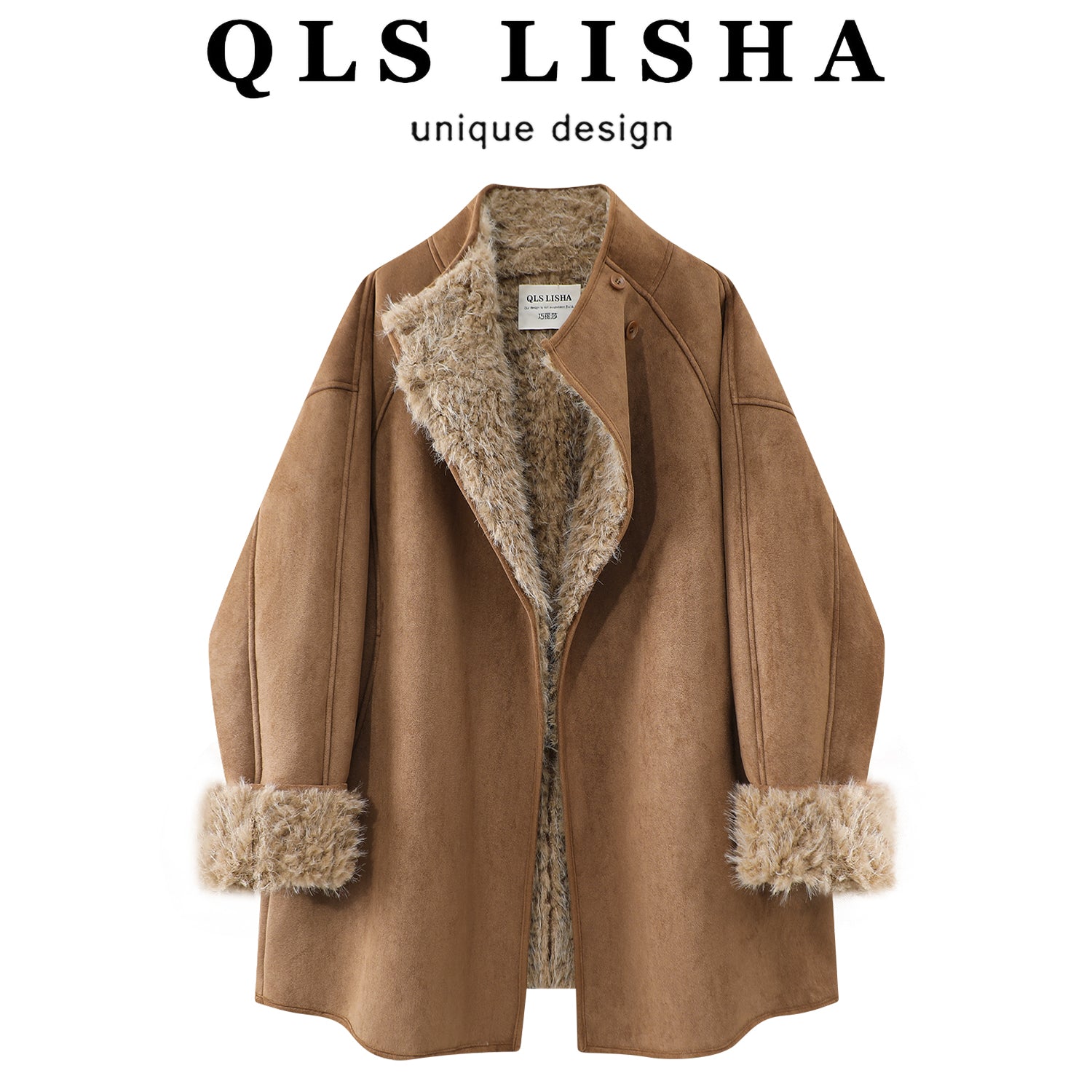 Cholisa 2025 Super Şirin Qışın Yeni Quzu Yunlu Palto Qadın Üst Geyimi Qalınlaşdırılmış Palto Qoyun Dərisi Qoyun Dərisi