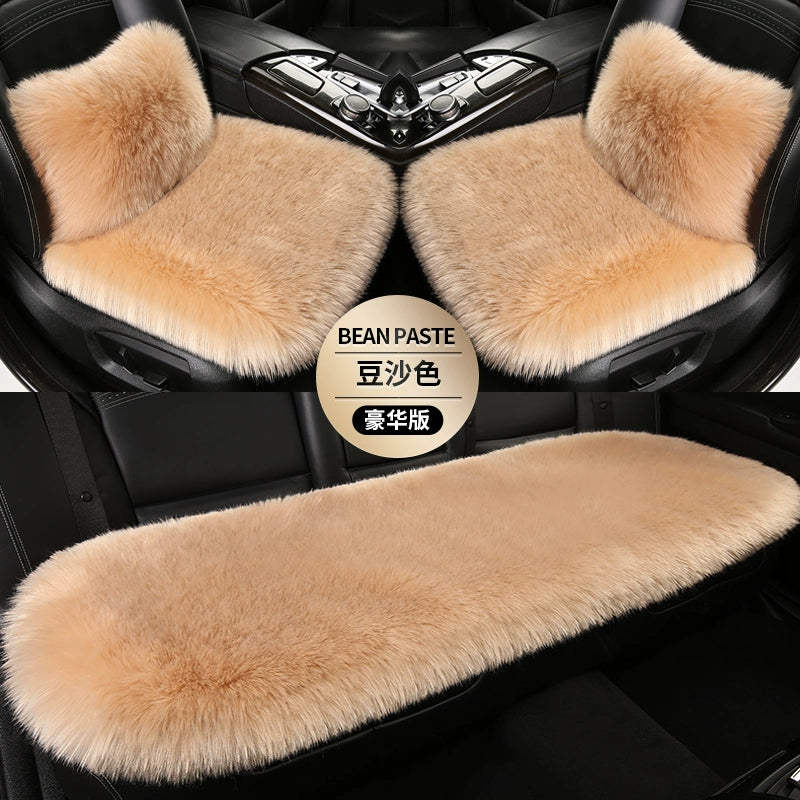 Qalınlaşmış Avtomobil Yastığı Qış Kaşmir Üç Parçalı Dəst Heattech Qısa Yun Qış Oturacaq Yastığı Avtomobil Ayaqaltıları Tək Oturacaq Sürüşməyən Universal