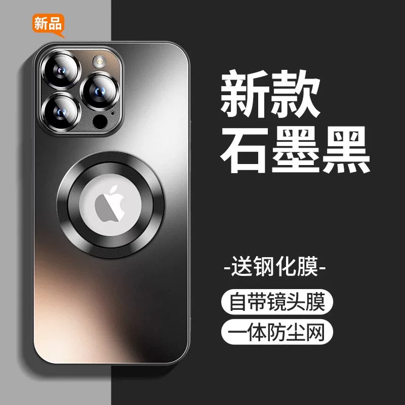 Apple 16promax mobil telefon qutusu üçün uyğun Manjitu yeni 16plus şaxtalı şüşə 15pro lens hər şey daxil iPhone15 düşməyə qarşı kişi və qadın qabıq 14 yüksək səviyyəli 13 qoruyucu örtük peng