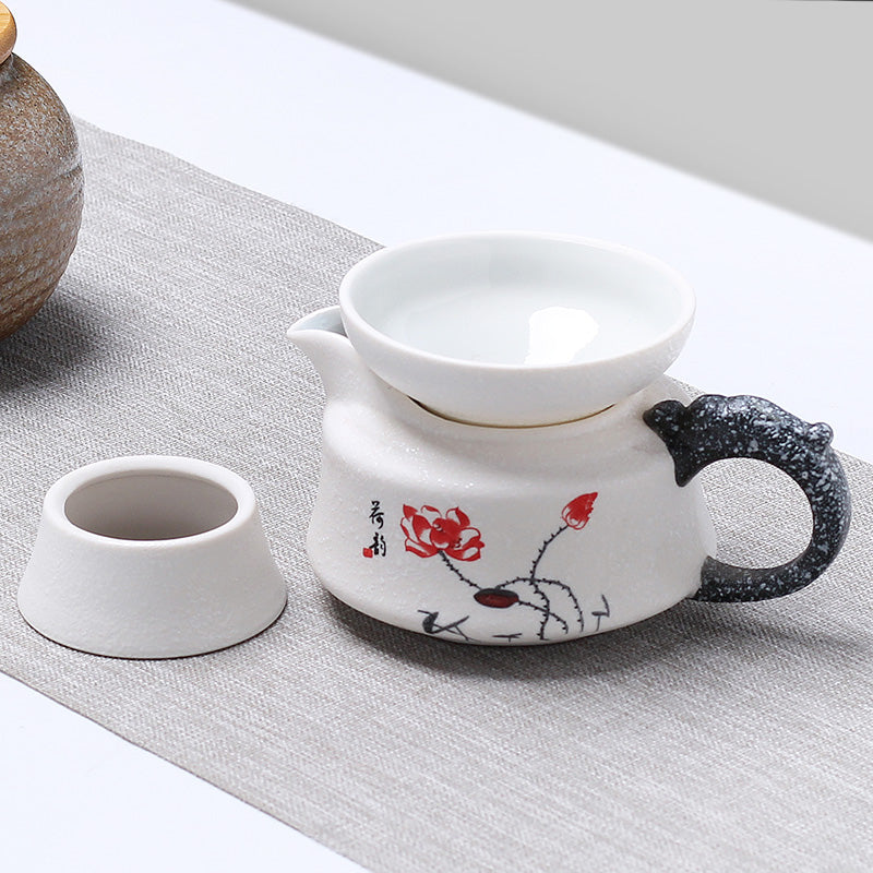 Çay sızması, çay filtri, çay filtri, çay dəmləyicisi ayırıcı, çay ayırıcı, ədalətli fincan, bir parça kunqfu ultra sıx bənövşəyi qum xam filizi