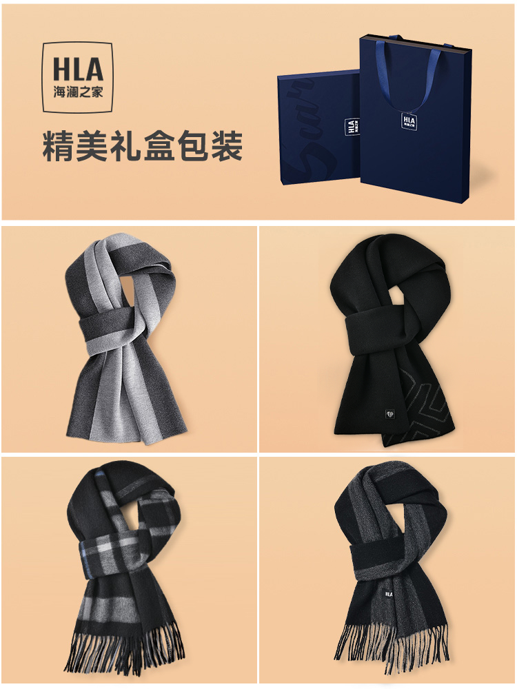 Heilan House Scarf Kişi Qış Yün İsti yaylıq, Çoxfunksiyalı Yeni Stil, Sevgilisi və Atası üçün Ad Günü Hədiyyəsi