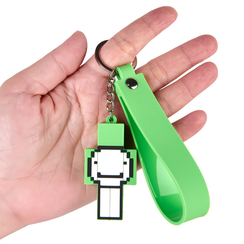 Minecraft Axolotl Motosiklet Açar Zəncir, Xəyal Avtomobil Açar Zəncir, Pig God Technoblade Kulonu