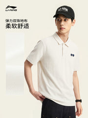 Li Ning Shenshi POLO köynəyi kişi yay yeni iş kişi buz ipək üst yarımqol köynək idman qısaqol kişilər