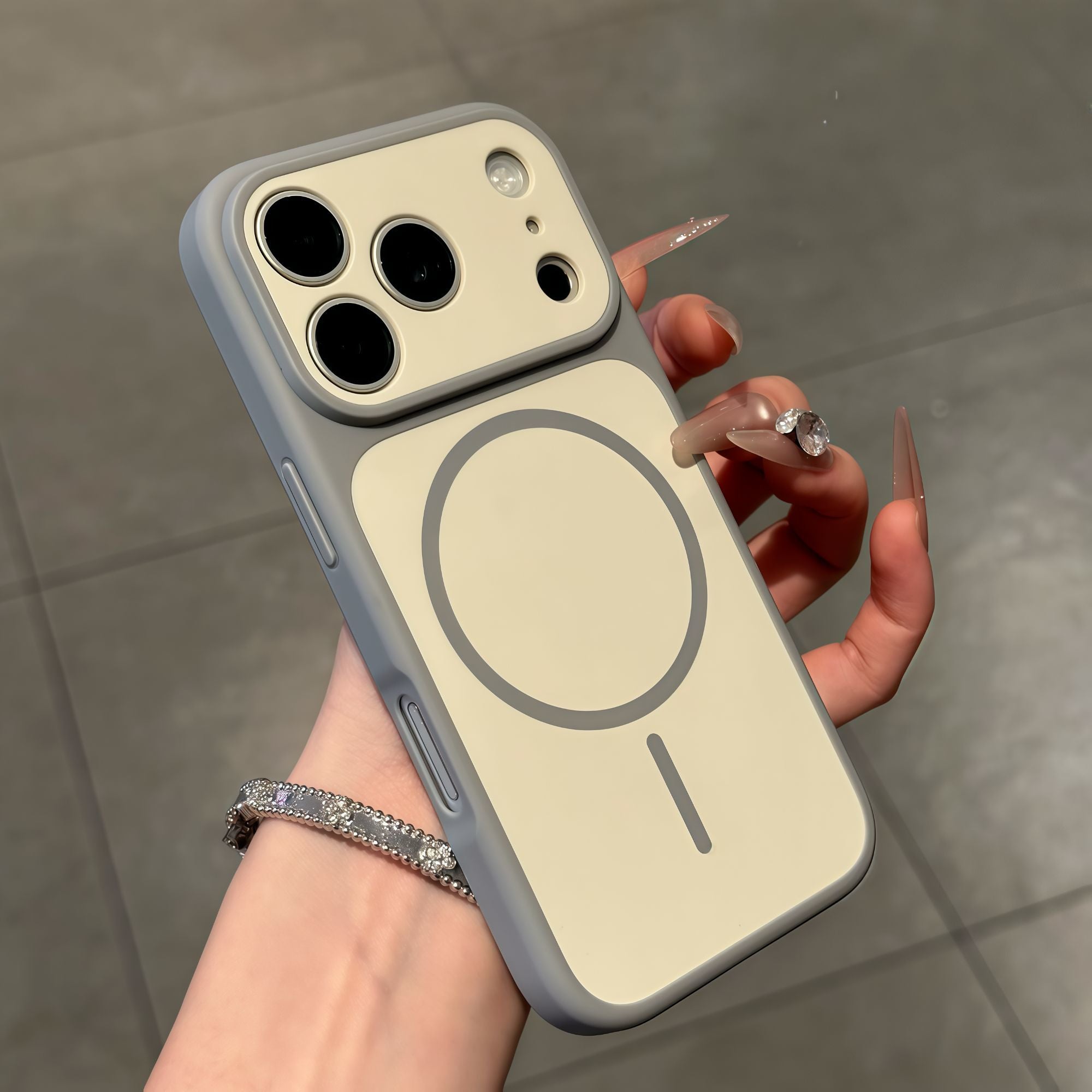 İkinci dəyişiklik 17 maqnitli Apple 17promax cib telefonu qabı iphone16pro sadə dəri hiss iki rəngli ikisi birdə 15pm hər şey daxil silikon anti-düşmə 14/13/12p qoruyucu örtük 11 yüksək səviyyəli niş