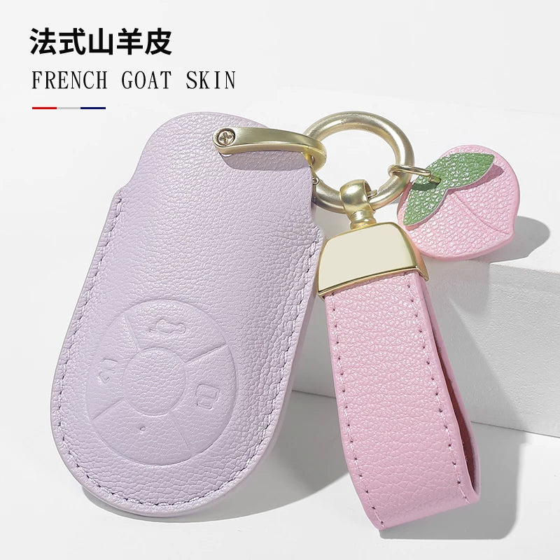 Euler Good Cat açar örtüyü, qadın Good Cat GT Lightning Cat orijinal dəri avtomobil açar örtüyü, balet pişik açar zəncirinə uyğundur