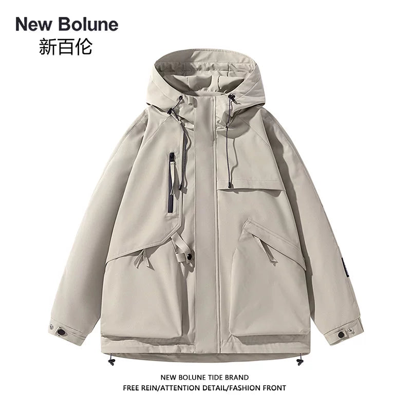 YENİ BOLUNE Yaz və Payız üçün Klassik Çoxfunksiyalı Dəbli Boş Gündəlik Gödəkçə, Kişi və Qadın İş Geyimi Gödəkçəsi