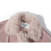 Cholisa-nın yeni payız/qış qısa stilində, çox satılan qadın paltosu, unikal zamşa yun quzu yunundan palto, qadın xəz astarlı, çoxfunksiyalı.