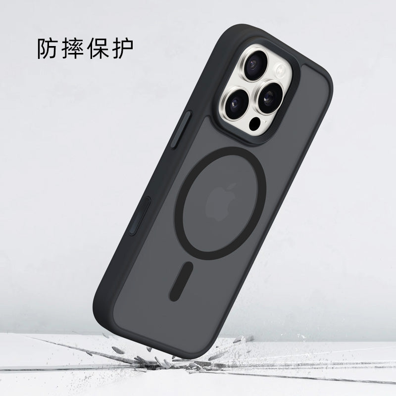 [Foto düyməsi ilə konfiqurasiya edilmişdir] FUTUREMADE Apple 16ProMax maqnit cib telefonu üçün uyğundur Phone16Pro/16Plus qoruyucu qutu MagSafe şaxtalı düşməyə qarşı hər şey daxil olmaqla dəri hissi ilə örtüyü