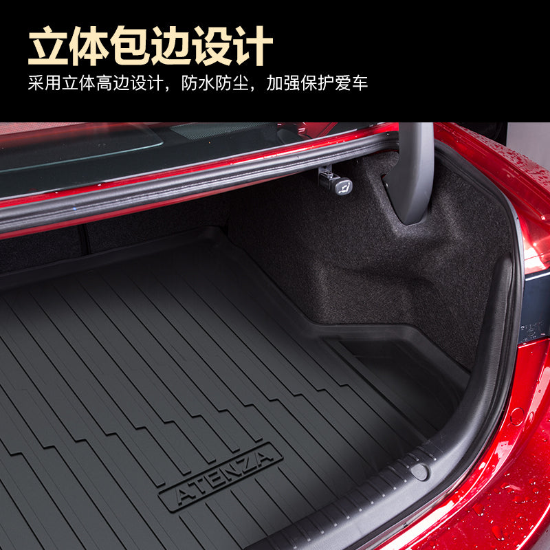 Mazda 2014-2021 Atenza modelləri üçün uyğun olan bu, xüsusi baqaj döşəməsi/yüksək kənarlı 3D arxa qapı döşəməsidir.