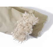 Qadınlar üçün Cholisa Xaki Gödəkçəsi, Payız/Qış, Yun astarlı, Qalın, Geriyə Çevrilə bilən, Koreya üslubunda, 2025-ci il üçün Super Populyar Quzu Yunlu Gödəkçə