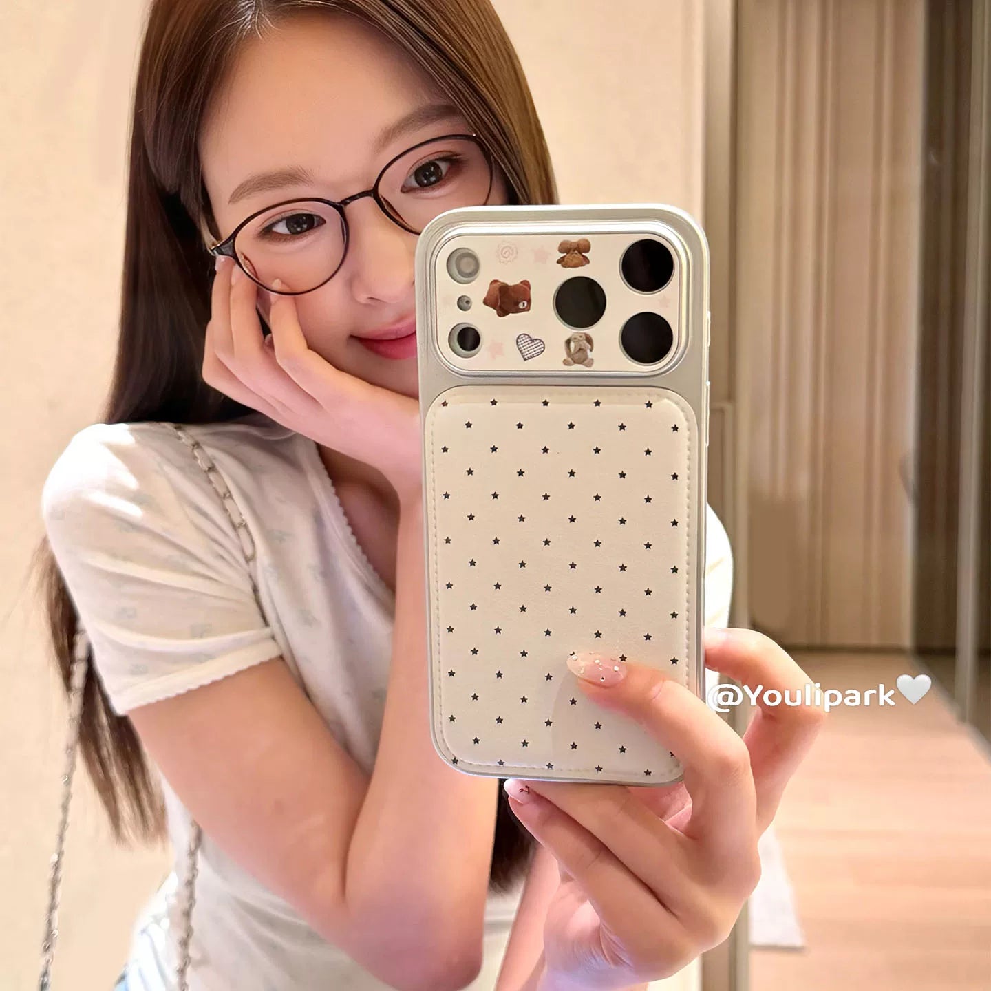 Yuri Park ins Koreya südü sevimli tam ekranlı ulduz ayı 17 17pro Apple 17ProMax cib telefonu qabı iPhone16 hər şey daxil 14 yeni 16Promax qadınlar üçün qoruyucu örtük