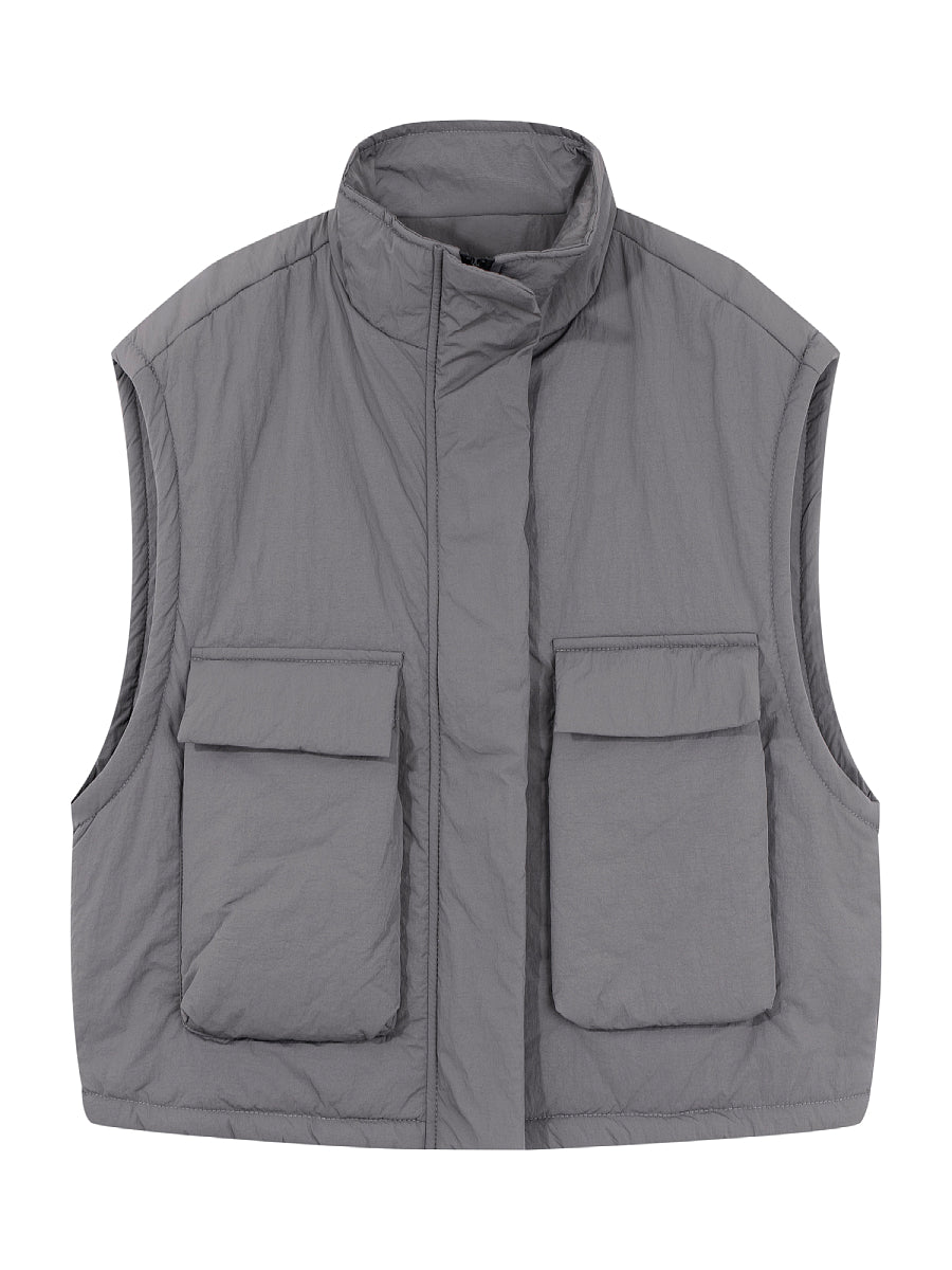 Avropa üslubunda qadınlar üçün böyük ölçülü pambıq jilet, 2026-cı ilin yaz yeni üslubunda, böyük ölçülü qadınlar üçün gündəlik, çox yönlü, arıqladıcı jilet.