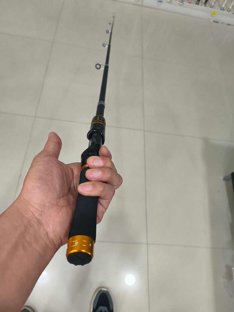 Yudava Lua çubuq teleskopik mini kiçik balıqçı çubuğu su damlası çarxı Lua çubuğu iplik təkəri uzun atışlı qısa hissə 35 sm sərt