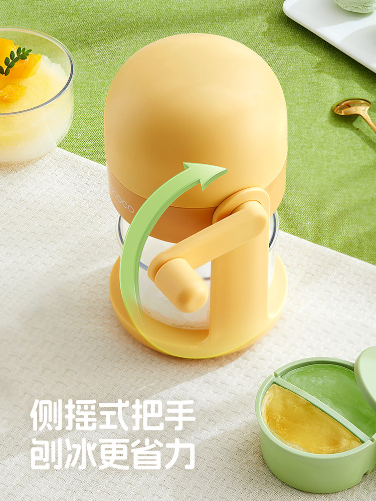 Ecoco manual qırxılmış buz maşını məişət kiçik dolu buz maşını fasiləsiz smoothie maşını əl ilə əyilmiş buz maşını tövlə tövləsi elektrik şəbəkəsindən çıxarılıb