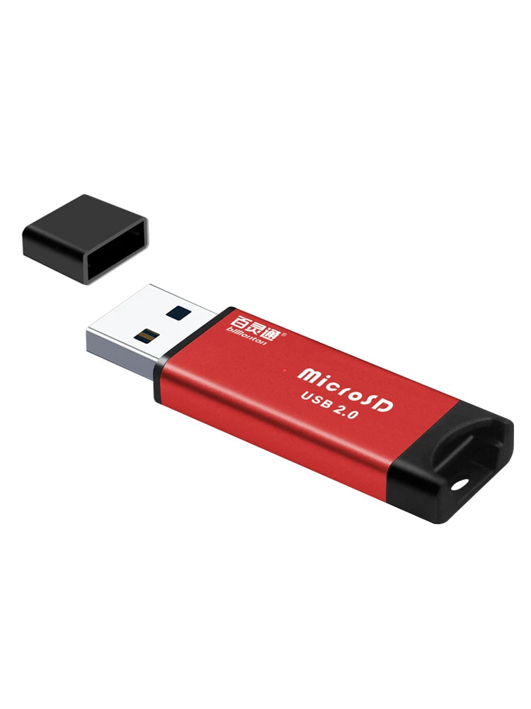 Baitong Alüminium Alaşımlı Metal Mini Micro SD Yüksək Sürətli TF Kart Yaddaş Kartı Universal Mobil Telefon Kompüter Kart Oxucusu Topdansatışı
