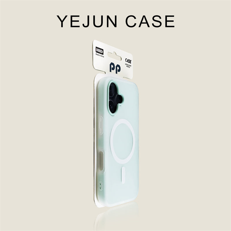 Yejun iphone16/16pro mobil telefon qutusu üçün uyğundur 17 nanə yaşıl maqnit alma 16promax jelly ikisi birdə 15pro sadə 14 dəri hissi 13 qabaqcıl yeni model 12 düşməyə qarşı 16plus