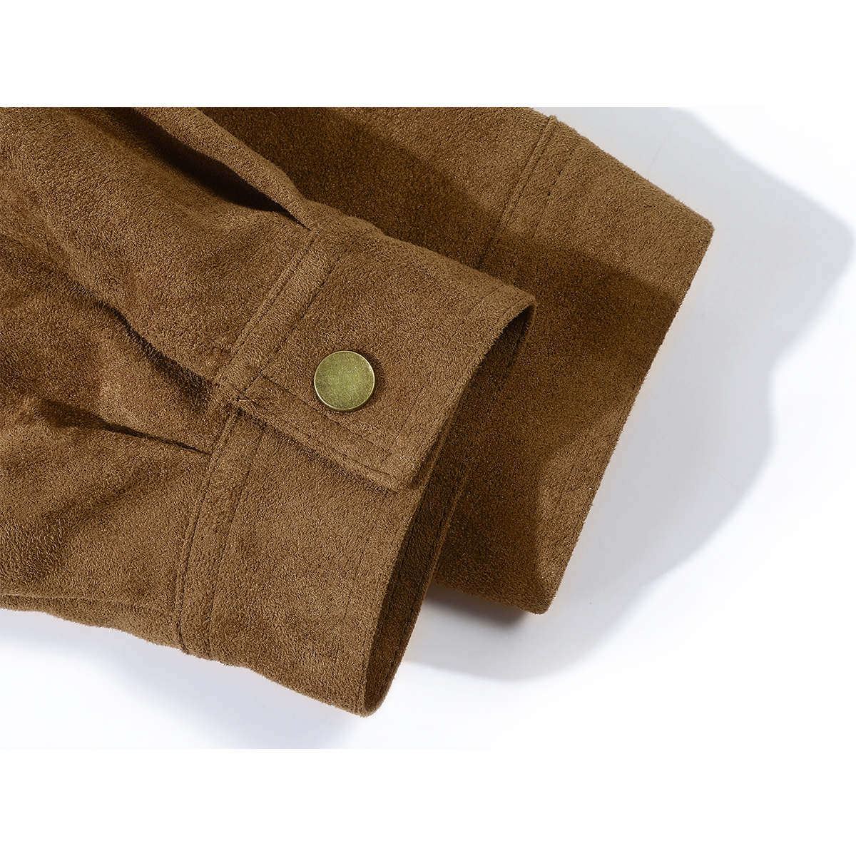 Cholisa Payız/Qış Qadın Paltosu, Unikal Dizayn, Maral Dərisi Zamşa Yaxalıqlı Top, Boş və Rahat Koreya Üslublu Dəri Gödəkçə