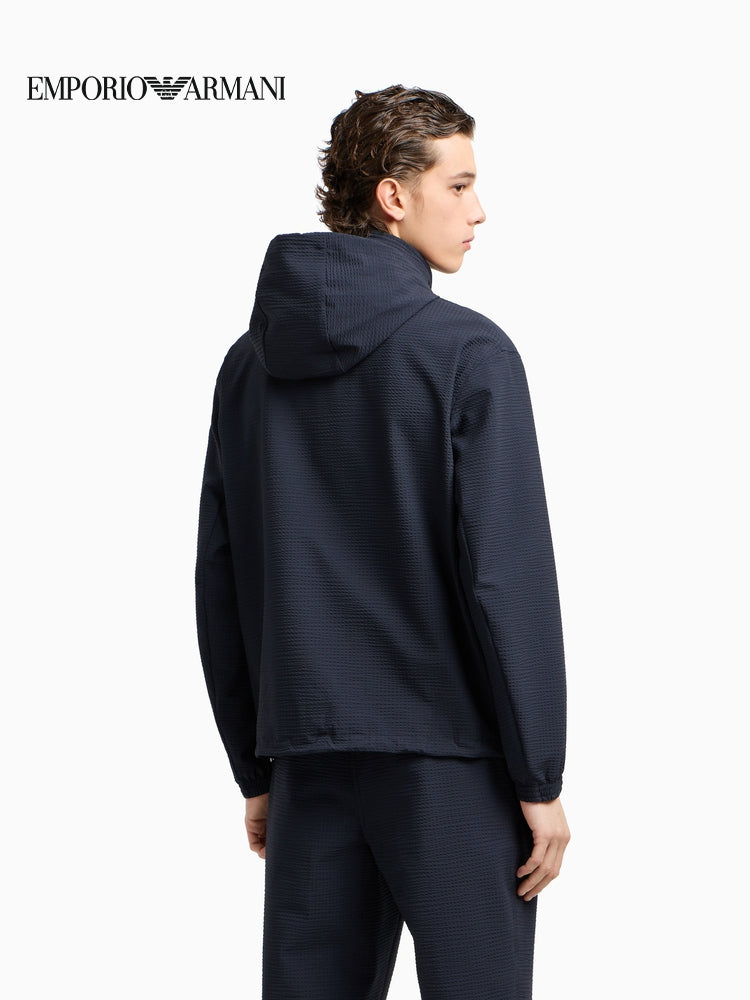 EMPORIO ARMANI/Armani Autumn/Winter New Men's Short Seersucker Work Jacket Sports Jacket