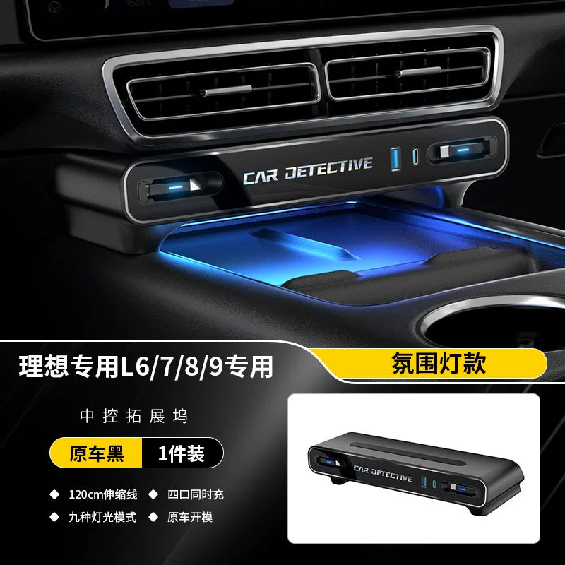 The all-new Li Auto L6, L7, L8 and L9 models feature a central control docking station, on-board charger, fast-charging retractable cable, ambient lighting and premium aromatherapy.