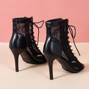 Sandalet Hollow Mesh Heels qadın ayaqqabıları Yay 2023 rend Bla