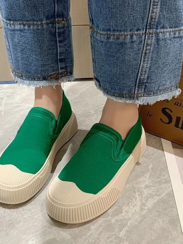 Yeni Qalın dabanlı Qadın Ayaqqabıları Loafers Qadın Dizayn Sense
