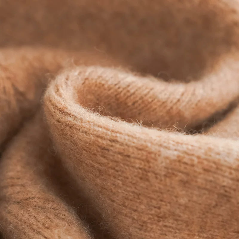 Payız və Qış üçün Qadın Yumşaq və Rahat Yun Şalvarları: Yüksək Belli, Geniş Ayaqlı, Kaşmir Trikotaj Düz Ayaqlı Şalvar, Qalın və Yun Astarlı Uzun Şalvar