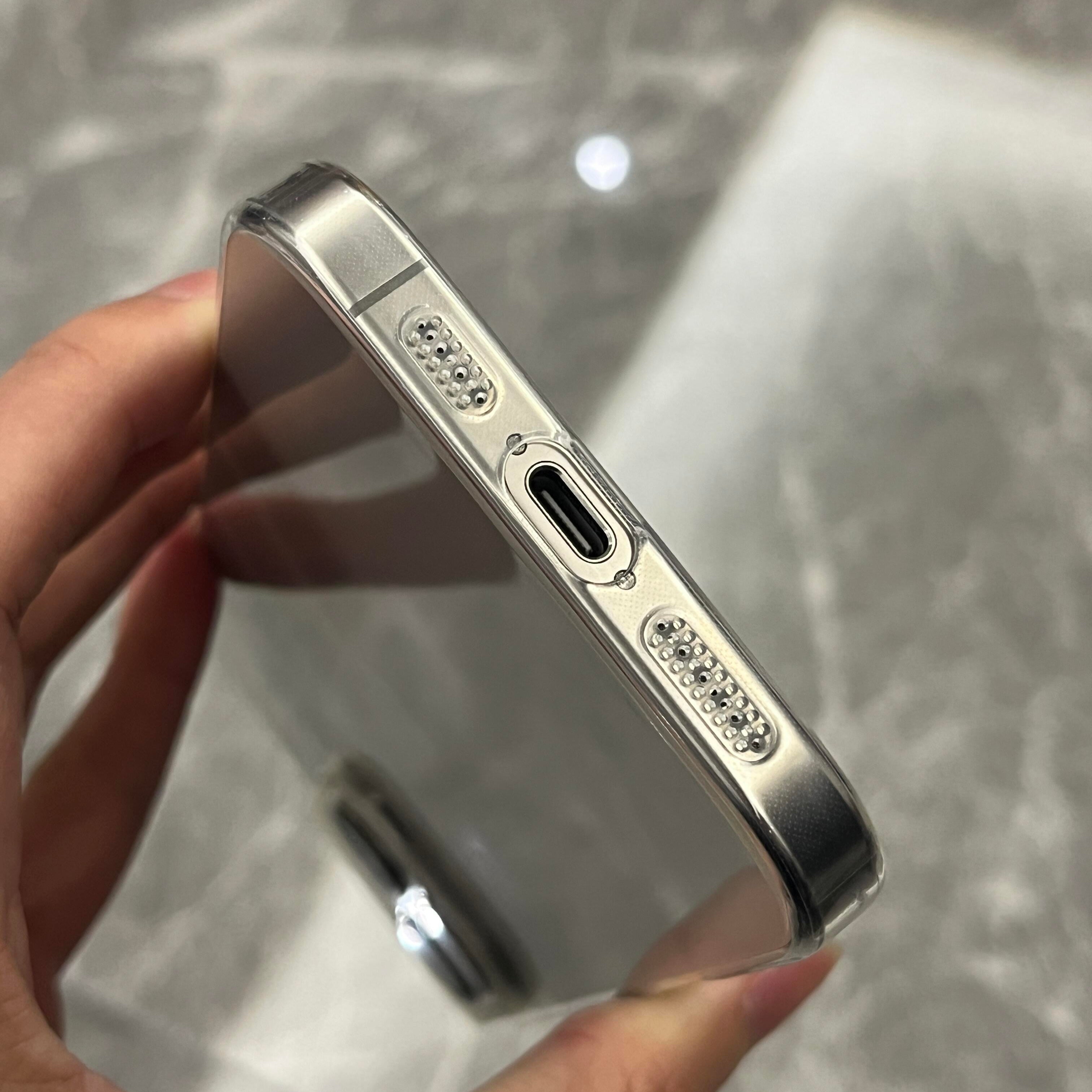 Ultra nazik və gözəl görünüşlü korpus iPhone15ProMax Apple 17 mobil telefon qutusu yeni 16/14/13 qabaqcıl hər şey daxil mobil telefon qutusu kamera şəffaf yumşaq qabıq TPU incə dəlikli linzaların qorunması