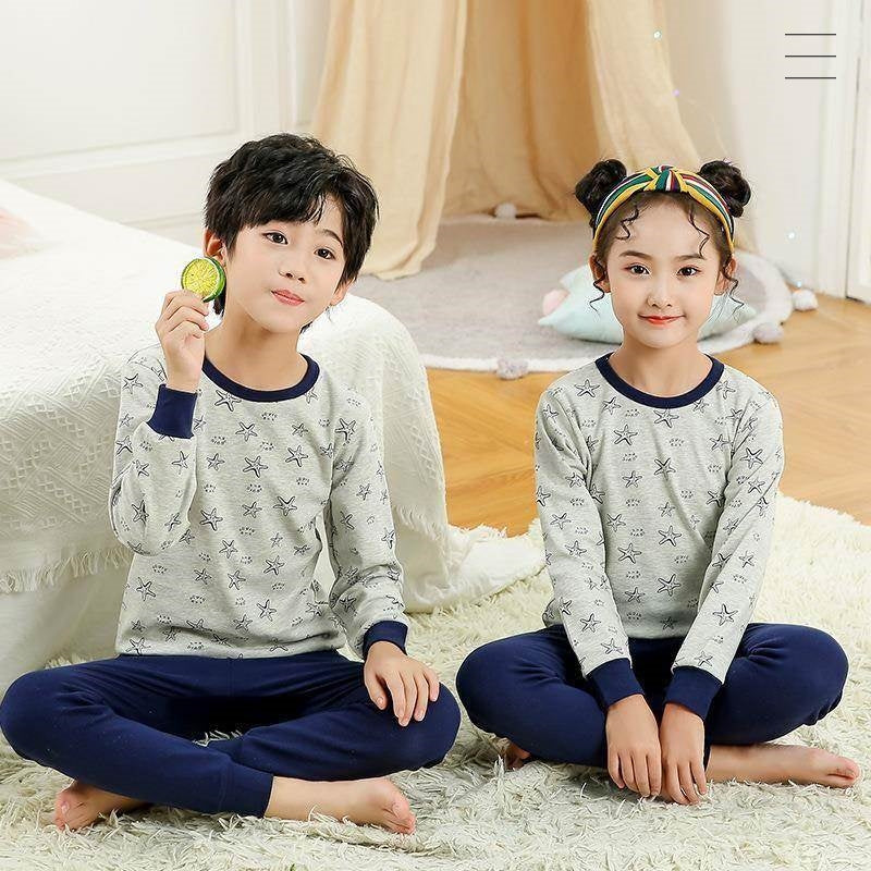 2023 Payız-Qış Uşaq Pijama Dəstləri Qız Oğlan Geyimləri P