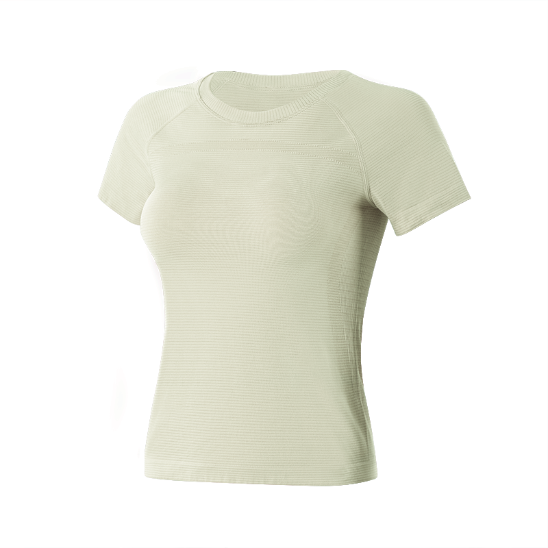 Ağır Atletika Fairy Slim Qadın Yoqa Geyimi Açıq Havada Velosiped sürmə Tez Quruyan Fitnes Qısaqol T-shirt Qaçış Məşq İdmanı Yuxarı