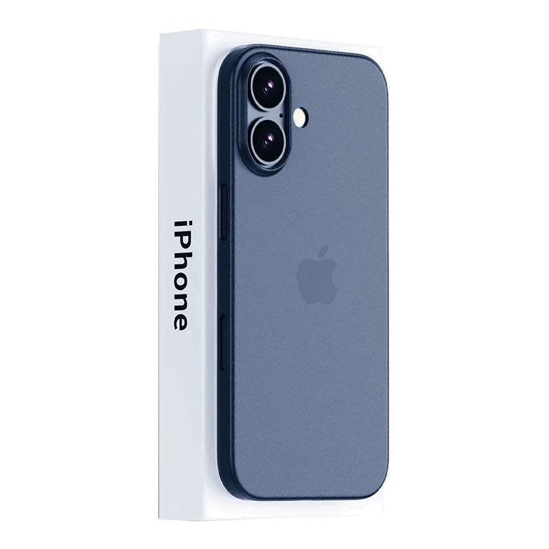 Apple 17 üçün uyğundur ultra nazik mobil telefon qutusu şəffaf buzlu iphone17 yeni çılpaq metal hiss olunan mobil telefon qutusu 17pro max niş yüksək səviyyəli silikon anti-düşmə pm sərt sadə hava asan sarıya çevrilmir