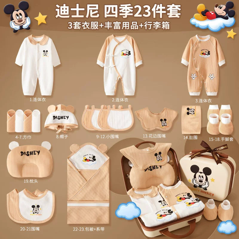 Disney təmiz pambıqdan hazırlanmış payız və qış üçün hədiyyə geyim dəsti, yeni doğulmuş körpələr, körpələr və bir aydan yuxarı körpələr üçün.